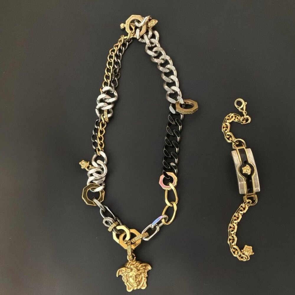 Extremely rare limited edition genuine Versace necklace pendant and bracelet